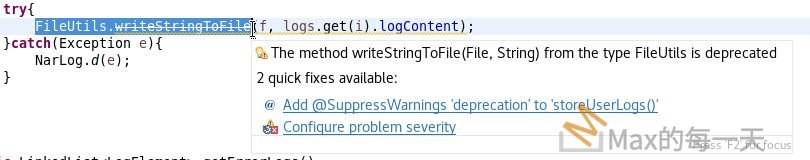 What is the alternative to deprecated the FileUtils.writeStringToFile method?
