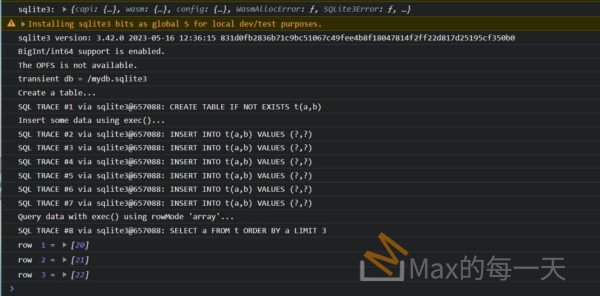 SQLite Wasm in the browser – Max的程式語言筆記