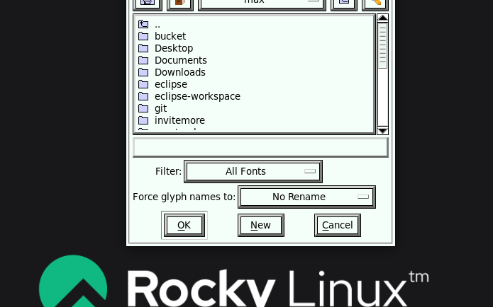 Rocky linux fontforge